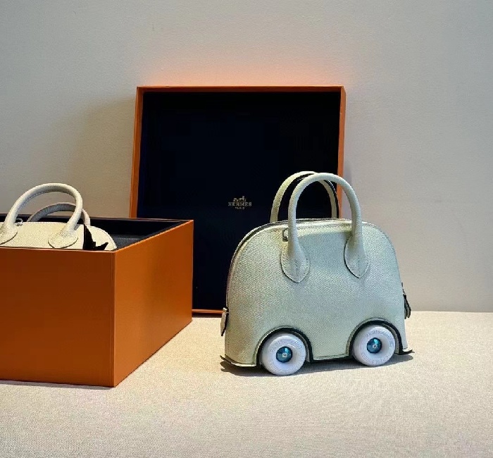 爱马仕限量mini bolide on wheels 保龄球轮子包